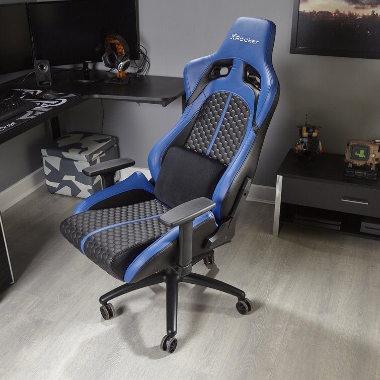 Rocker gaming chair blue hot sale